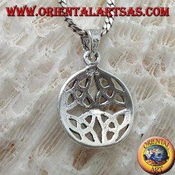 Pendentif en argent, noeud Duleek symbole celtique (petit)