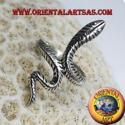 Anello cobra in argento 925