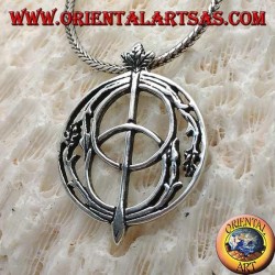 Silver pendant, Chalice of Well "The Chalice Well, Glastonbury" (medium)