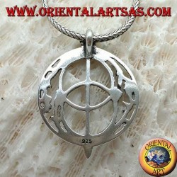 Silver pendant, Chalice of Well "The Chalice Well, Glastonbury" (medium)