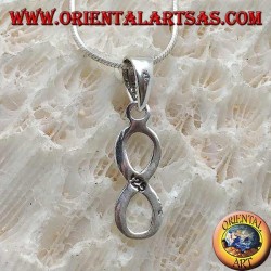 Pendentif en argent, le symbole de l'infini vertical
