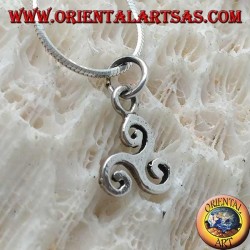 Pendentif en argent, triskelion ou simple triskele classique (petit)