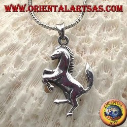 Silberanhänger, zügelloses Pferdesymbol von Ferrari (groß)
