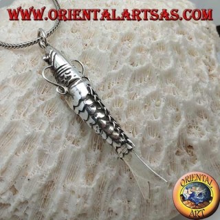 Colgante de plata, pez móvil