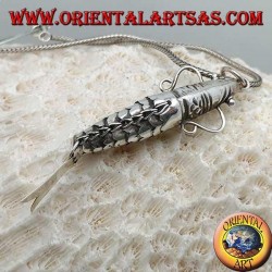 Pendentif en argent, poisson mobile