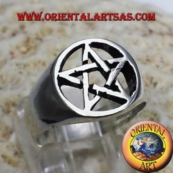 Anello con pentacolo in argento