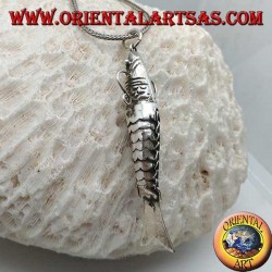 Pendentif en argent, poisson mobile