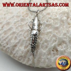 Silver pendant, mobile fish
