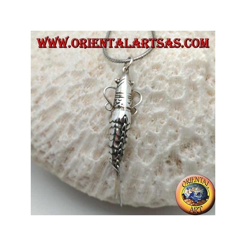 Ciondolo in argento, pesce mobile