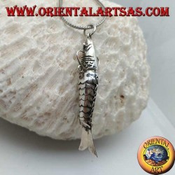 Silver pendant, mobile fish
