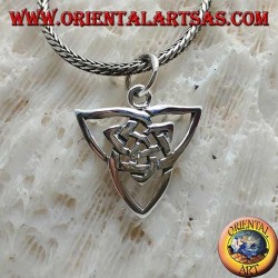 Pendentif en argent, nœud Tyrone à double torsion à l'envers