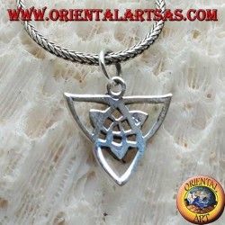 Pendentif en argent, nœud Tyrone à double torsion à l'envers