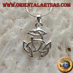 Silver pendant, Tyrone knot with Celtic knot on each tip
