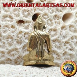 Sculpture de Bouddha "Bhumisparsha Mudra - Soumettre le démon Mara" simple en laiton (petit)