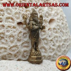 Ganesh escultura "el dios elefante" de pie, latón (pequeño)