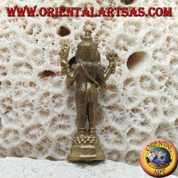 Ganesh escultura "el dios elefante" de pie, latón (pequeño)