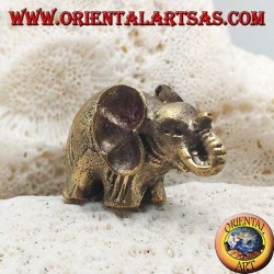 Escultura de elefante tailandés con grandes orejas de latón (pequeñas)