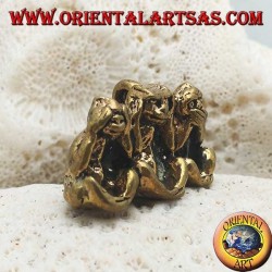 Messingskulptur "die drei weisen Affen" (klein)