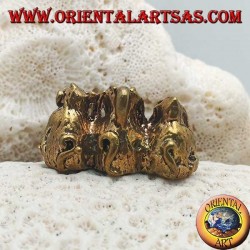 Messingskulptur "die drei weisen Affen" (klein)