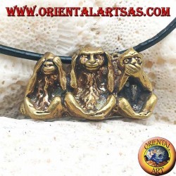 Brass sculpture "the three wise monkeys" (small)
