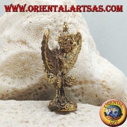 Garuda Skulptur "Gott der Sonne", König der Vögel und Bote der Götter, aus Messing (klein)
