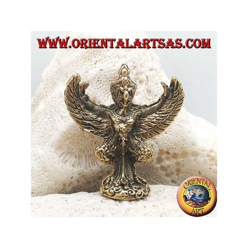 Sculpture Garuda "dieu du soleil", roi des oiseaux et messager des dieux, en laiton (petit)