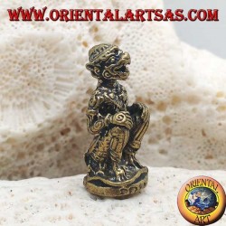 Sculpture Hanuman "le dieu singe", symbole de force, de persévérance et de dévotion, pose en laiton thaï (petite)