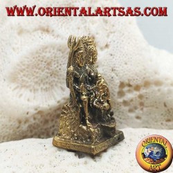 Escultura de la familia con Ganesh "el dios elefante", "Parvati" y "Siva" (Shiva) en latón (pequeño)