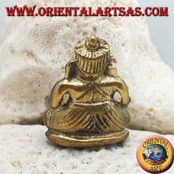 Skulptur Ganesh "der Elefantengott" sitzt in Messing (klein)