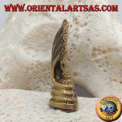 Buddha-Skulptur "Dhyana Mudra - Symbol für Meditation und Weisheit" im Messingblatt (klein)