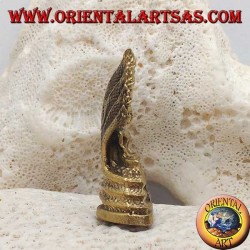 Escultura de Buda "Dhyana Mudra - símbolo de meditación y sabiduría" en la hoja de latón (pequeña)