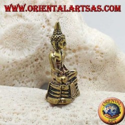 Escultura de Buda "Dhyana Mudra - símbolo de meditación y sabiduría" en el altar de bronce (pequeño)
