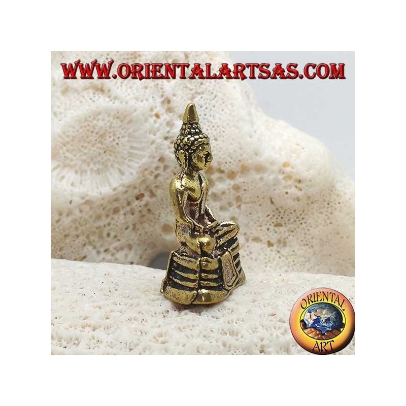 Buddha sculpture "Dhyana Mudra - symbol of meditation and wisdom" on the brass altar (small)
