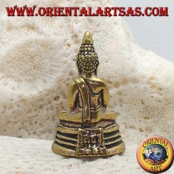 Escultura de Buda "Dhyana Mudra - símbolo de meditación y sabiduría" en el altar de bronce (pequeño)