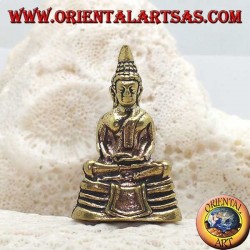 Buddha sculpture "Dhyana Mudra - symbol of meditation and wisdom" on the brass altar (small)