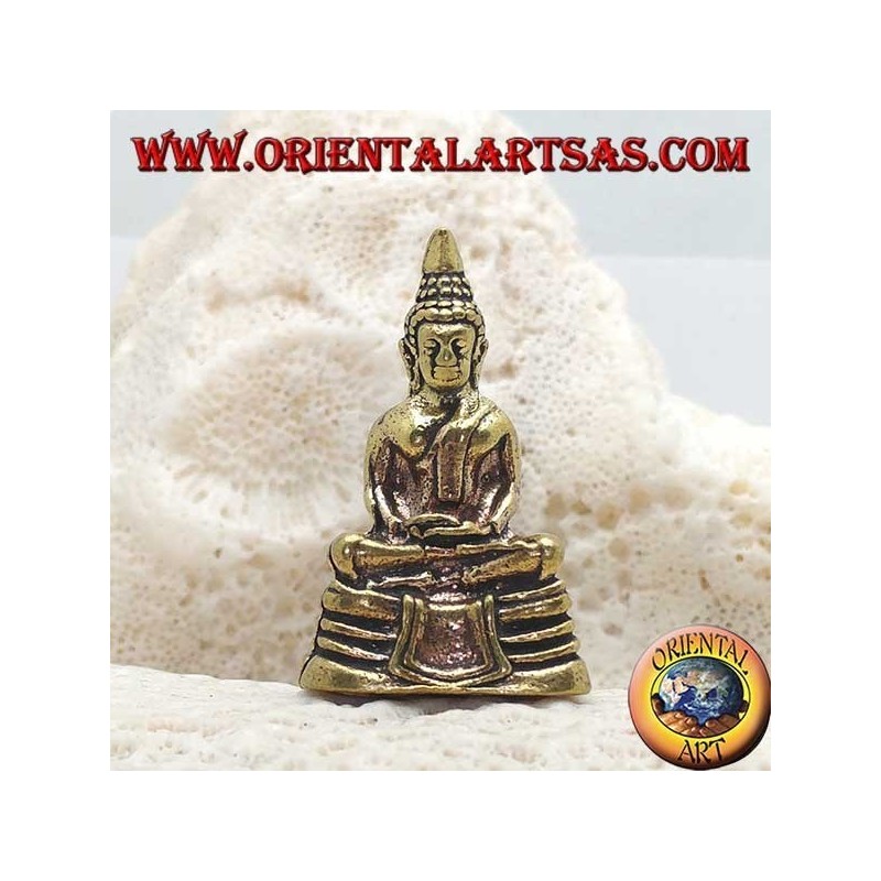 Buddha sculpture "Dhyana Mudra - symbol of meditation and wisdom" on the brass altar (small)