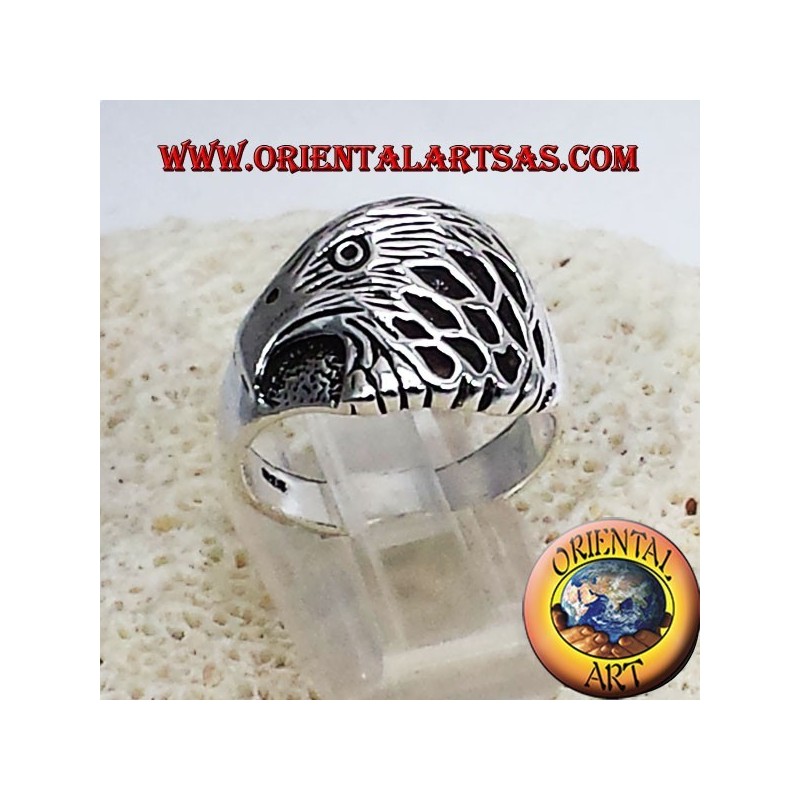 Anello Testa di Aquila in Argento 925 - Simbolo di Forza e Libertà
