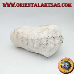Silber Fußkettchen mit hängenden Kugeln und einer Glocke