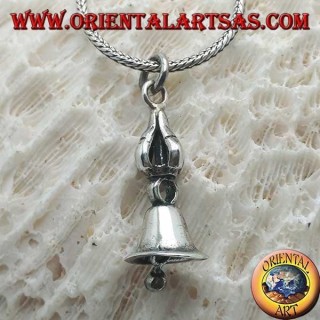 Colgante de plata Gantha tibetano liso (campana budista)