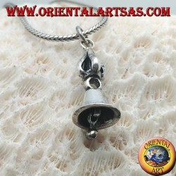 Pendentif argent tibétain lisse Gantha (cloche bouddhiste)