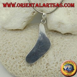 Silver pendant in the shape of brackets with paua shell (abalone)