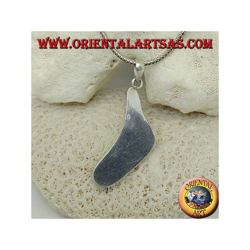 Ciondolo in argento a forma di parentesi con paua shell (abalone)