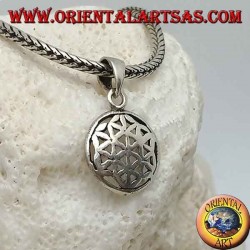 Silver pendant, flower of life (small)