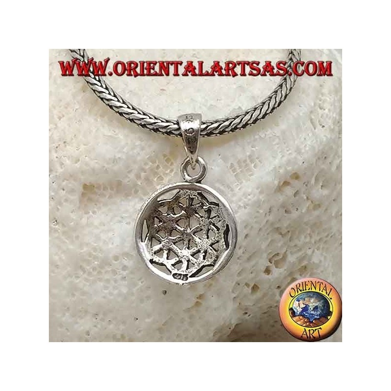 Ciondolo in argento, fiore della vita (piccolo)