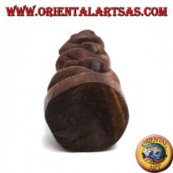 Sculpture representative of the Atman (yogi karma) "I don't see, I don't speak, I don't hear" in 30 cm suar wood