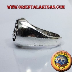 Anello OM argento traforato in argento