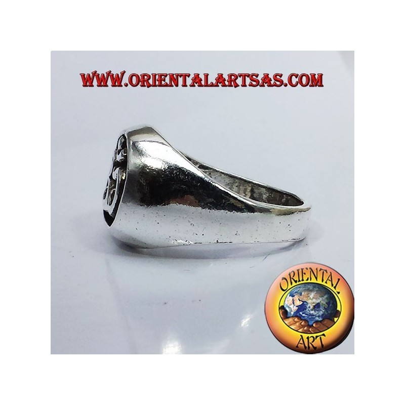 Anello OM argento traforato in argento