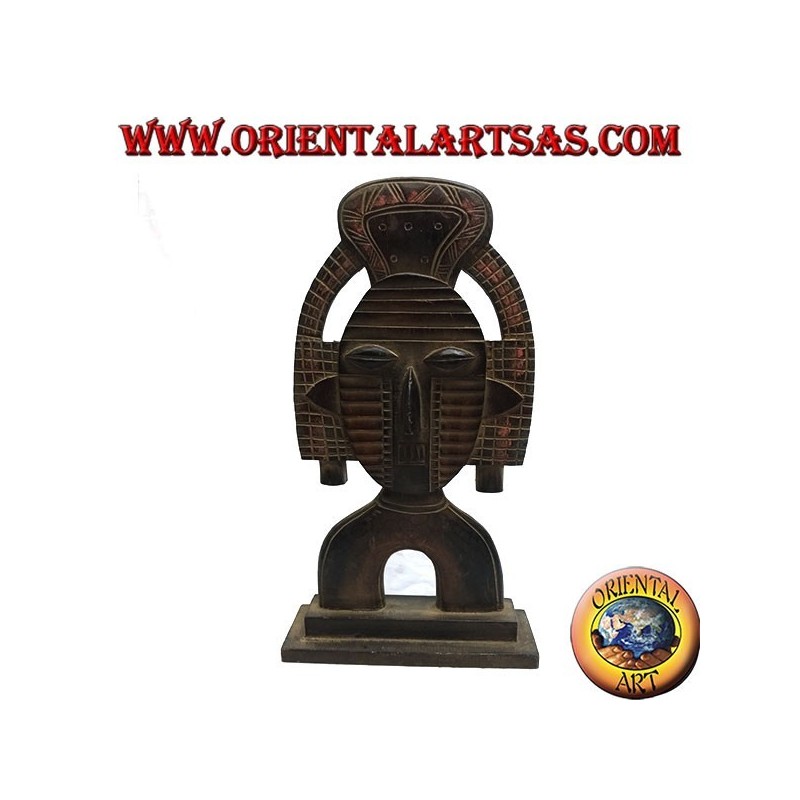 Sculpture support mask of an Inca deity in 45 cm balsa wood