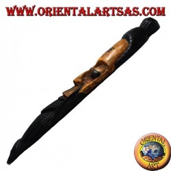 Máscara de palisandro de 45 cm del sabio anciano de origen nepalí