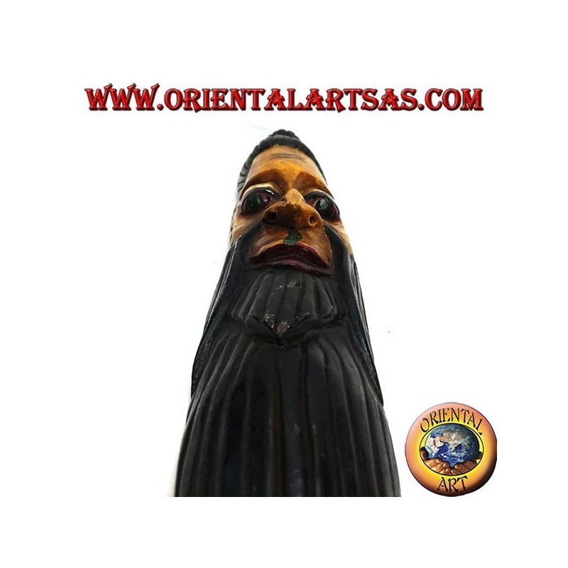 45 cm Palisander Maske des weisen alten Mannes nepalesischer Herkunft